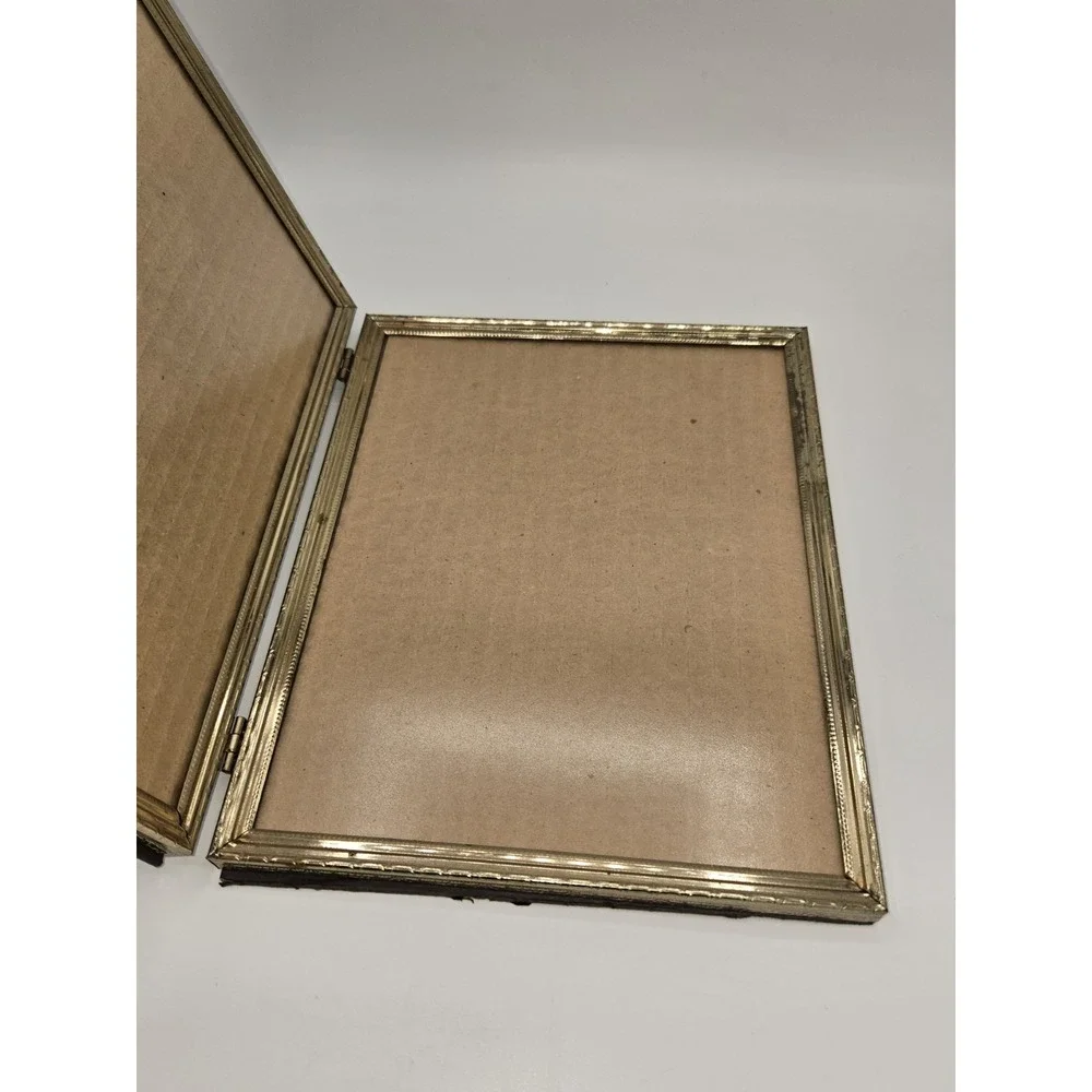 Vintage Goldtone Metal Double Picture Frame for 8x10